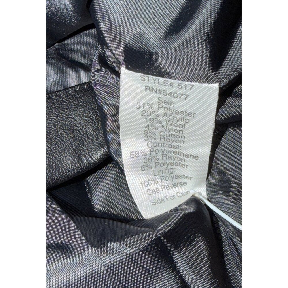 CAbi Black Plaid Moto Vest Style 517 Medium - Picture 12 of 15